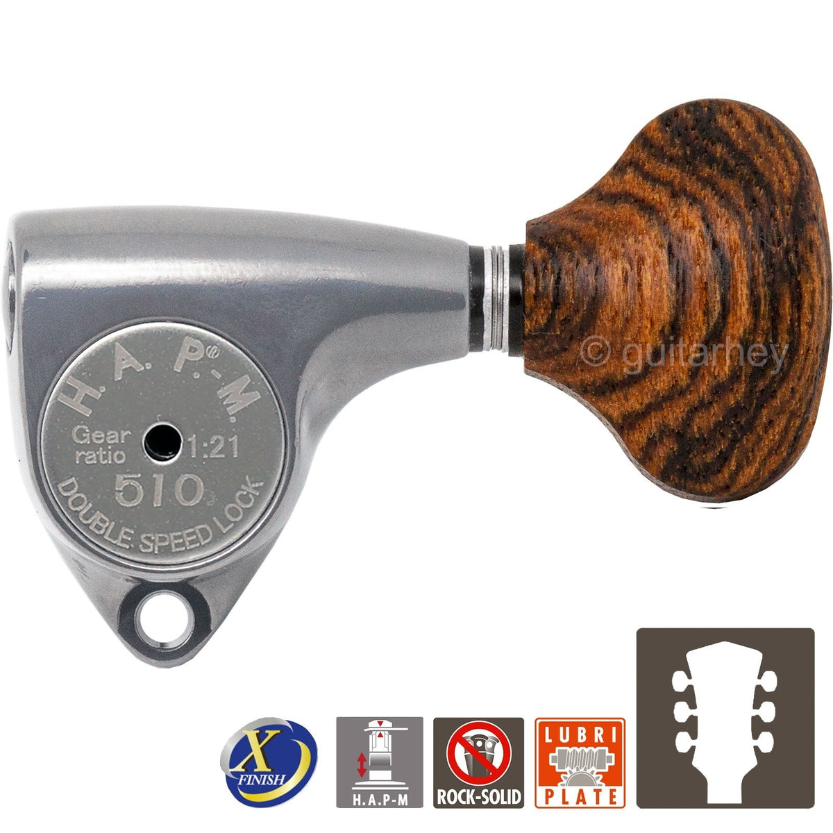 NEW Gotoh SGV510Z-RL5 HAPM Set L3+R3 HAP-M 1:21 Gear Ratio 3x3 ANTIQUE X-CHROME