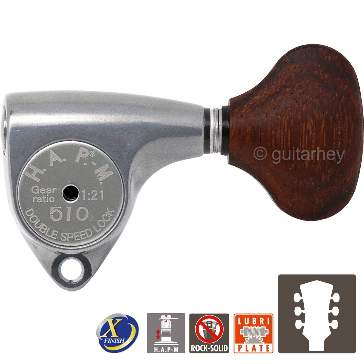 NEW Gotoh SGV510Z-GL5 HAPM Set L3+R3 HAP-M 1:21 Gear Ratio 3x3 ANTIQUE X-CHROME