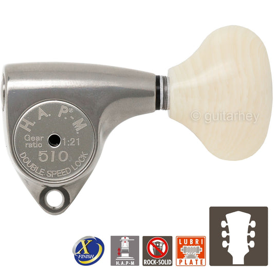 NEW Gotoh SGV510Z-VL5 HAPM Set L3+R3 HAP-M 1:21 Gear Ratio 3x3 -ANTIQUE X-NICKEL