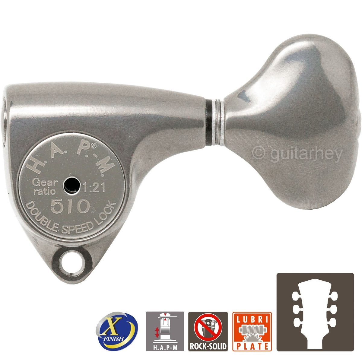 NEW Gotoh SGV510Z-L5 HAPM Set L3+R3 HAP-M 1:21 Gear Ratio 3x3 -ANTIQUE X-NICKEL