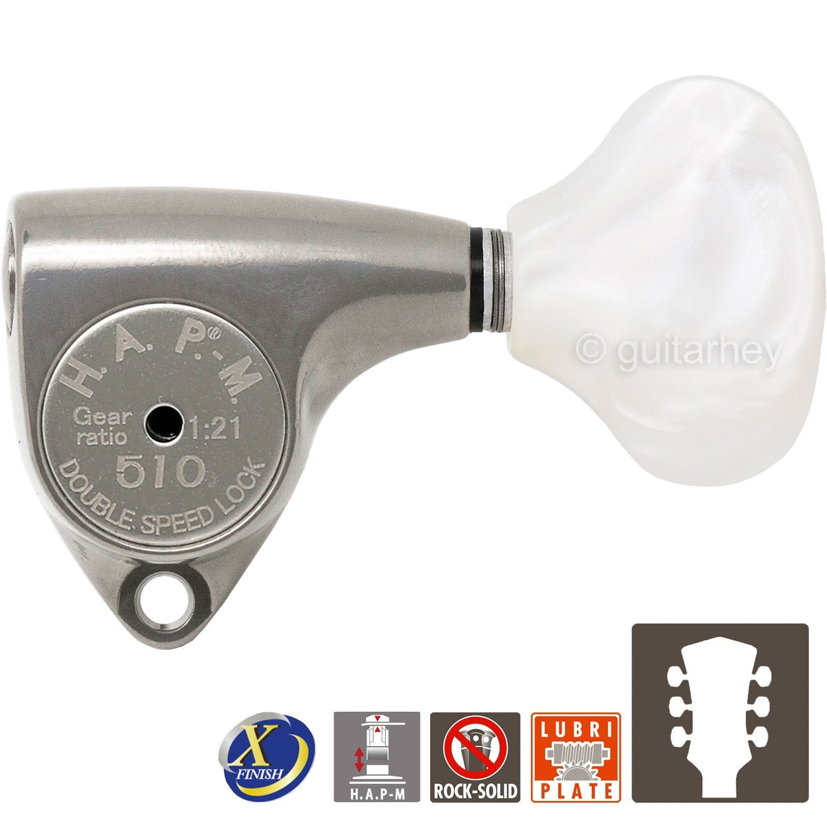 NEW Gotoh SGV510Z-WL5 HAPM Set L3+R3 HAP-M 1:21 Gear Ratio 3x3 -ANTIQUE X-NICKEL
