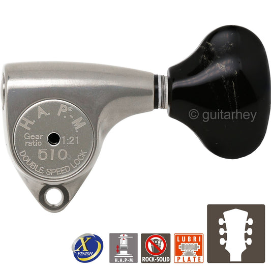 NEW Gotoh SGV510Z-FL5 HAPM Set L3+R3 HAP-M 1:21 Gear Ratio 3x3 -ANTIQUE X-NICKEL