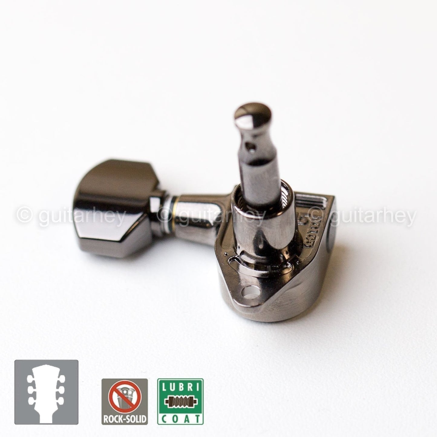 NEW Gotoh SG301-07 Machine Heads Set L3+R3 SMALL Buttons 3x3 - COSMO BLACK