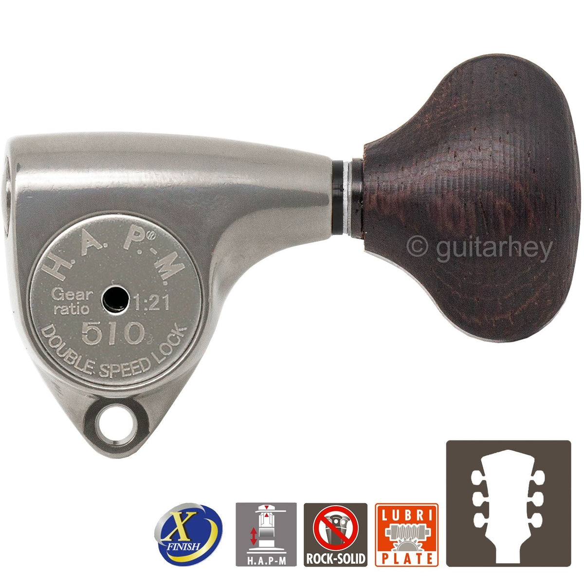 NEW Gotoh SGV510Z-TL5 HAPM Set L3+R3 HAP-M 1:21 Gear Ratio 3x3, ANTIQUE X-NICKEL