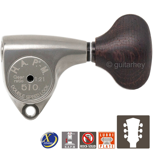 NEW Gotoh SGV510Z-TL5 HAPM Set L3+R3 HAP-M 1:21 Gear Ratio 3x3, ANTIQUE X-NICKEL