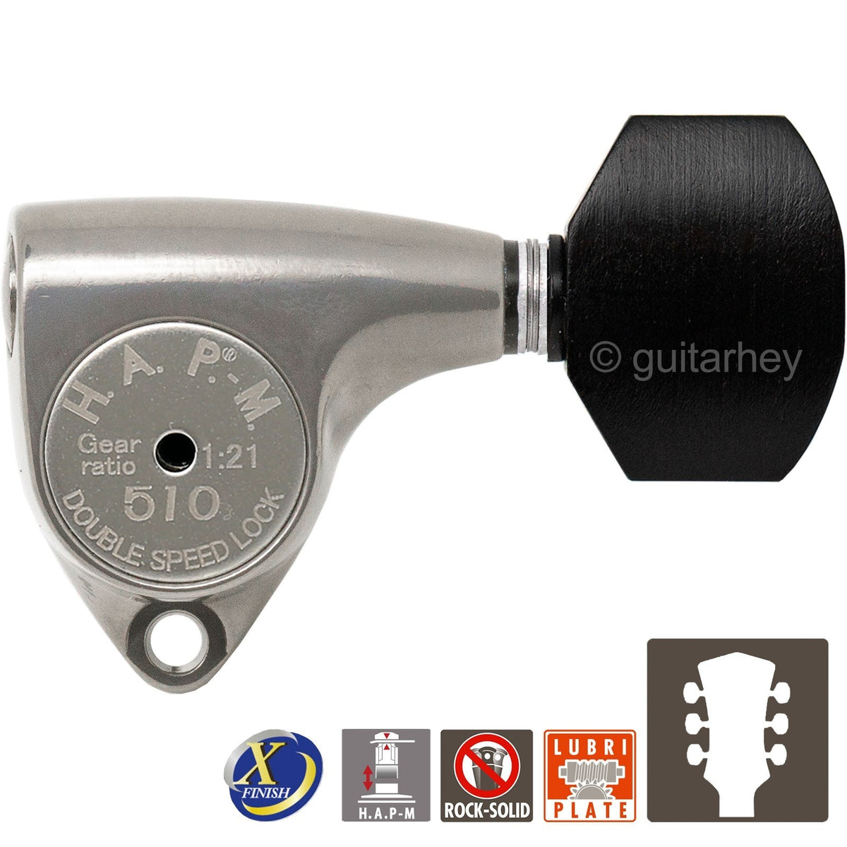 NEW Gotoh SGV510Z-EN07 HAPM Set L3+R3 HAP-M 1:21 Gear Ratio 3x3 ANTIQUE X-NICKEL