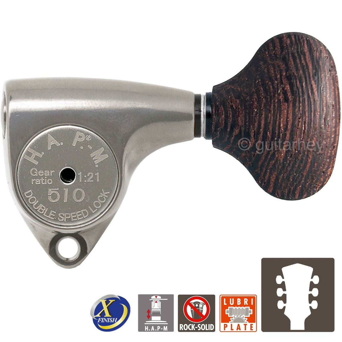 NEW Gotoh SGV510Z-WGL5 HAPM Set L3+R3 HAP-M 1:21 Gear Ratio 3x3 ANTIQUE X-NICKEL
