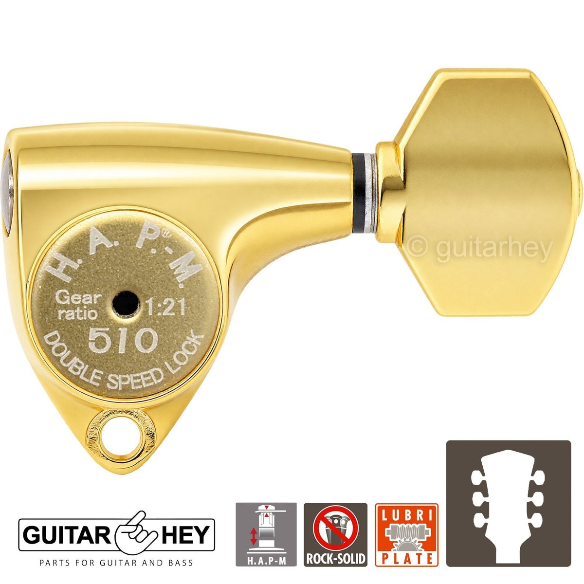 NEW Gotoh SGV510Z-A07 HAPM Locking Set L3+R3 Adjustable Height, 1:21, 3x3, GOLD
