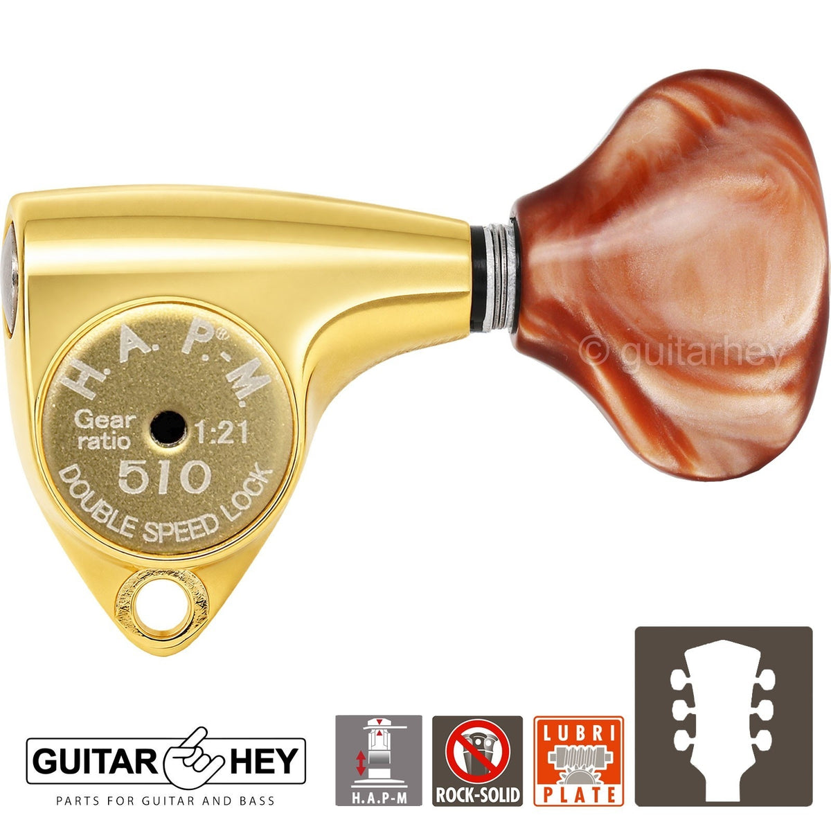 NEW Gotoh SGV510Z-CL5 HAPM Locking Set L3+R3 Adjustable Height, 1:21, 3x3, GOLD