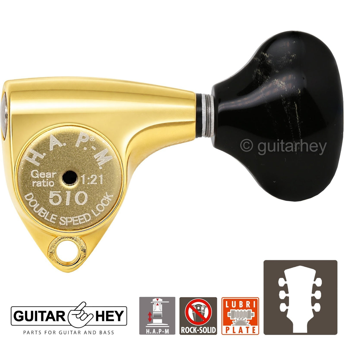 NEW Gotoh SGV510Z-FL5 HAPM Locking Set L3+R3 Adjustable Height, 1:21, 3x3, GOLD