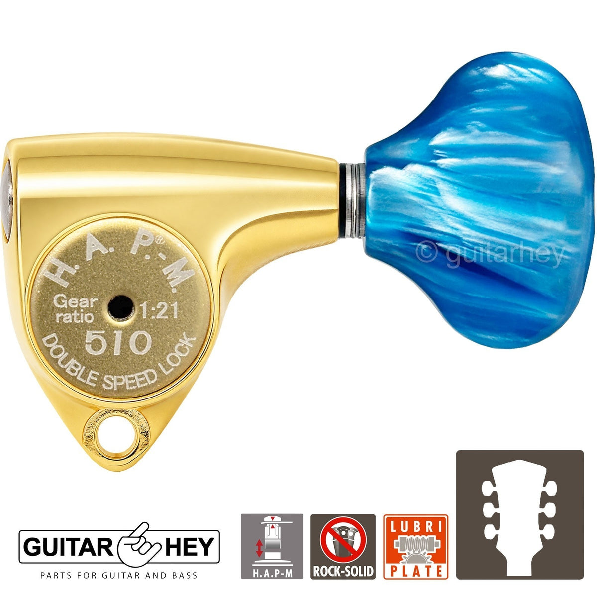 NEW Gotoh SGV510Z-QL5 HAPM Locking Set L3+R3 Adjustable Height, 1:21, 3x3, GOLD