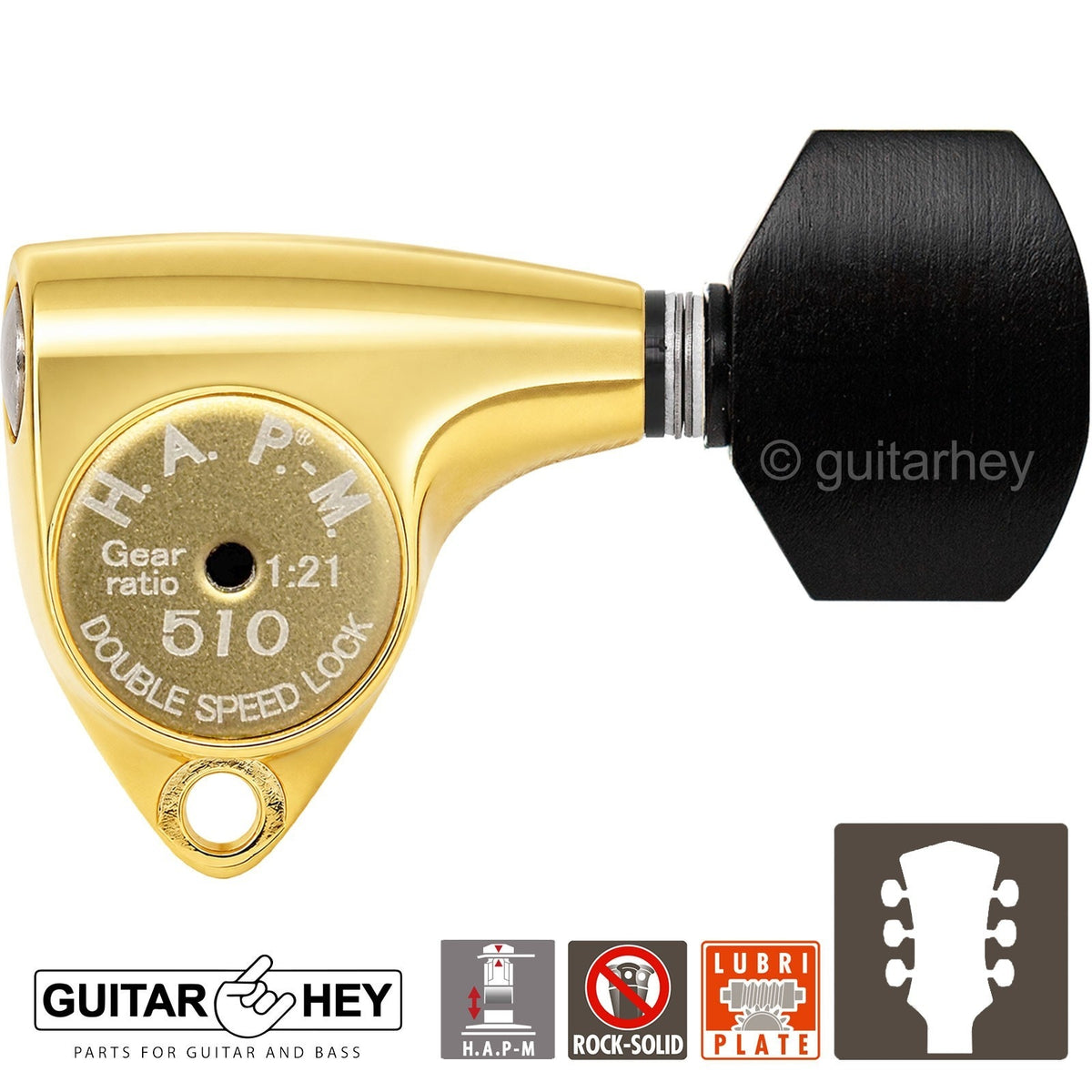 NEW Gotoh SGV510Z-EN07 HAPM Locking Set L3+R3 Adjustable Height, 1:21, 3x3, GOLD