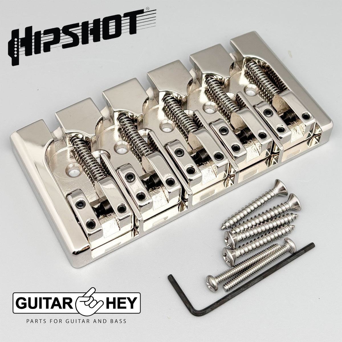 NEW Hipshot 5A5FM3AN 5-String A Style Aluminum Bass Bridge Fender Deluxe NICKEL