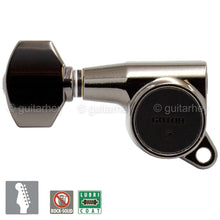 Load image into Gallery viewer, NEW Gotoh SG381-07 Set 6 in line w/ SMALL Buttons LEFT HANDED - COSMO BLACK