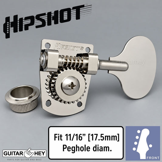 Hipshot HB7 5 String 20710LN L4+R1 Upgrade Fender MIM Bass LOLLIPOP 4x1 - NICKEL