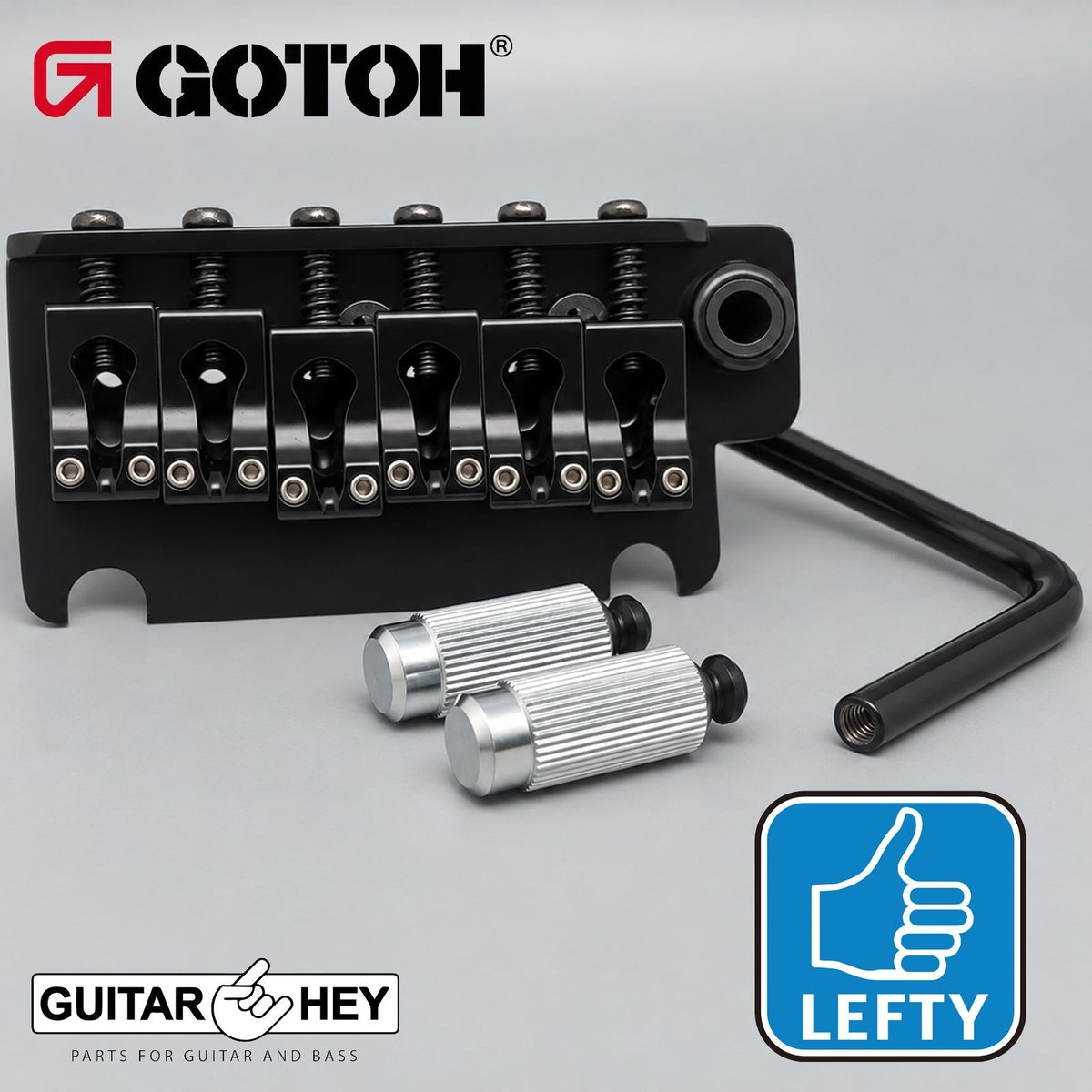 NEW Gotoh 510T-BS1 Non-locking 2 Point Tremolo Bridge - LEFTY HANDED - BLACK