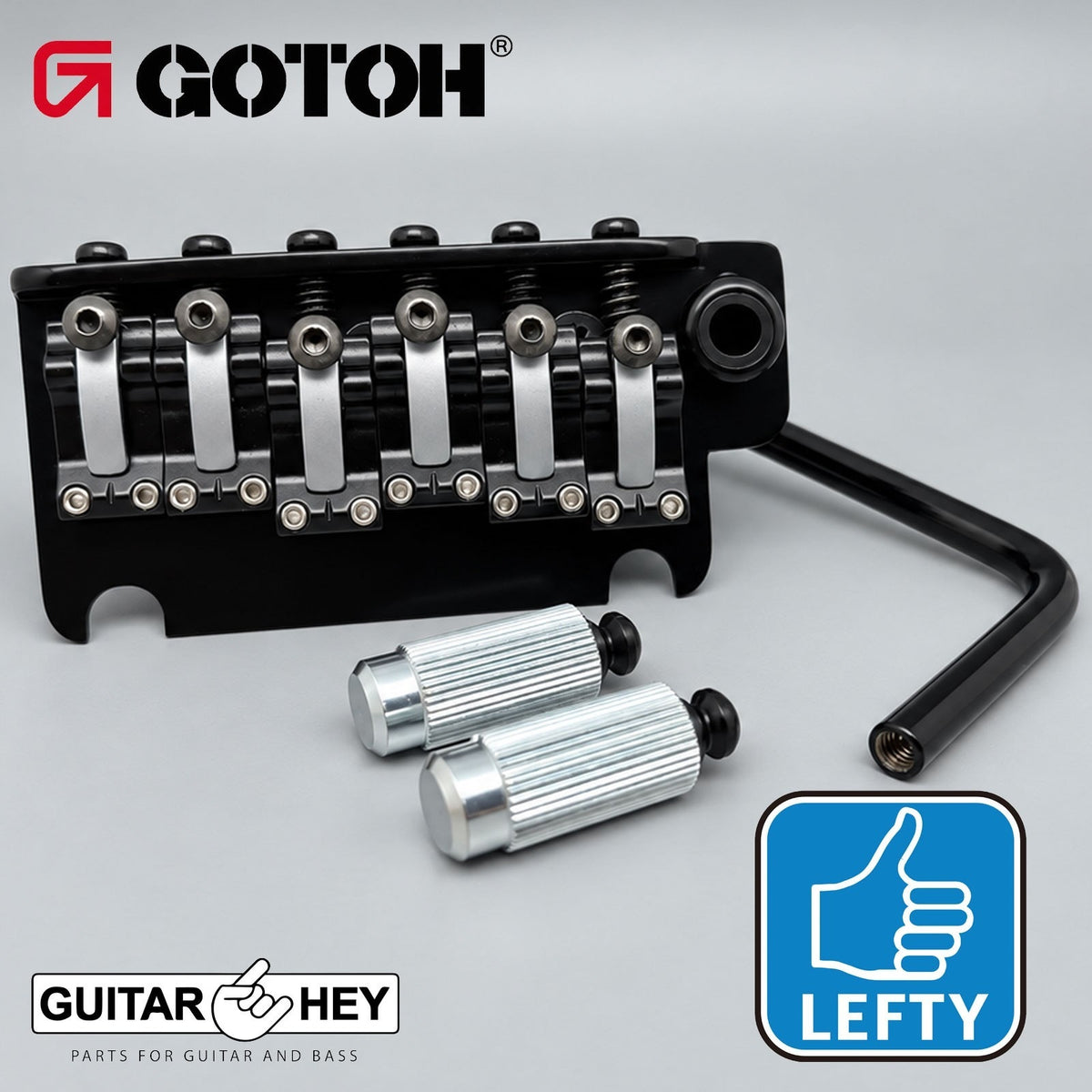 NEW Gotoh 510T-LS1 Non-locking 2 Point Tremolo Bridge - LEFTY HANDED - BLACK