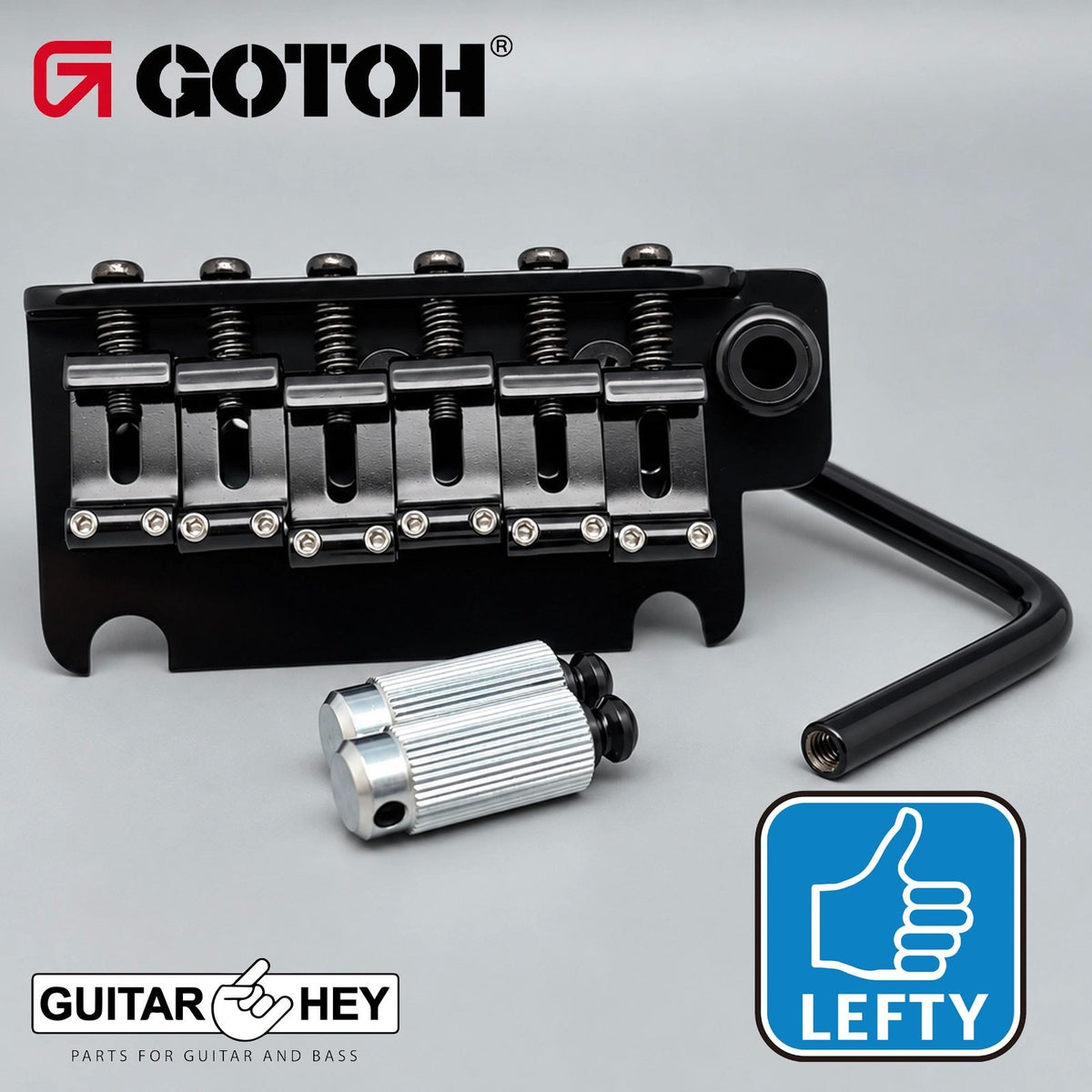 NEW Gotoh 510T-SF1 Non-locking 2 Point Tremolo Bridge - LEFTY HANDED - BLACK