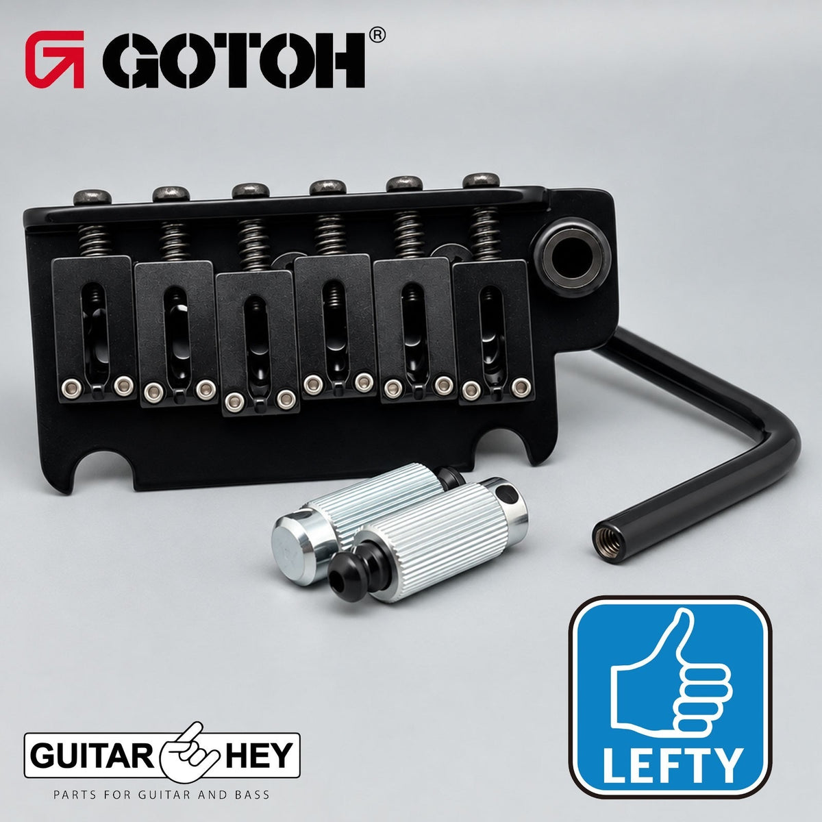 NEW Gotoh 510T-FE1 Non-locking 2 Point Tremolo Bridge - LEFTY HANDED - BLACK
