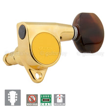 Load image into Gallery viewer, NEW Gotoh SG301 MG TORTOISE Small Buttons Tuning MAGNUM LOCKING Set 3X3 - GOLD