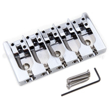 Carregar imagem no visualizador da galeria, NEW Hipshot 5A500AC 5-String A Style Aluminum Bass Bridge .750&quot; Spacing - CHROME