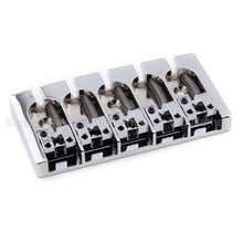 Load image into Gallery viewer, NEW Hipshot 5A500AC 5-String A Style Aluminum Bass Bridge .750&quot; Spacing - CHROME