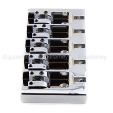 Carregar imagem no visualizador da galeria, NEW Hipshot 5A500AC 5-String A Style Aluminum Bass Bridge .750&quot; Spacing - CHROME