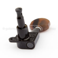 Load image into Gallery viewer, NEW Gotoh SG360 TORTOISE Schaller Style Mini Tuning Keys w/ Hardware 3x3 - BLACK