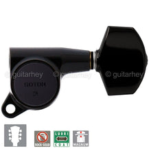 Load image into Gallery viewer, NEW Gotoh SG381-01 MG Magnum LOCKING Keys w/ LARGE Buttons 3x3 Set - BLACK