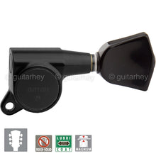 Load image into Gallery viewer, NEW Gotoh SG381-04 MG Magnum Locking Keys w/ KEYSTONE Buttons 3x3 Set - BLACK