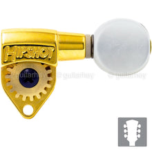 Carregar imagem no visualizador da galeria, NEW Hipshot CLASSIC OPEN-GEAR Tuners L3+R3 Set ROUND PEARLOID Buttons 3x3 - GOLD