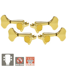 Load image into Gallery viewer, NEW Gotoh GB350 RES-O-LITE Aluminum Bass 4-String Tuning Keys L2+R2 Set - GOLD