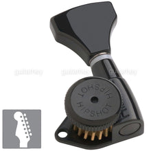 Load image into Gallery viewer, NEW Hipshot 6 inline LEFT-HANDED Non-Staggered Open-Gear Grip-Locking - BLACK