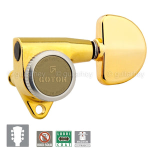 NEW Gotoh SG301-20 MGT Magnum Locking Trad DOME L3+R3 Tuning Keys 3x3 - GOLD