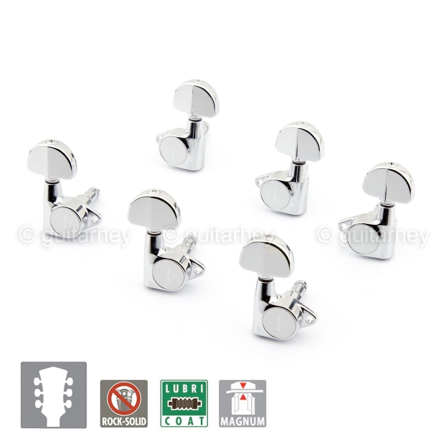 NEW Gotoh SG301-20 MG Magnum Locking 3+3 Tuning Grover Style DOME 3x3 - CHROME