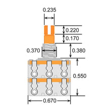 Load image into Gallery viewer, NEW Aguilar 250k Blend Pot Dual: blend, linear taper, split/knurled 400-255