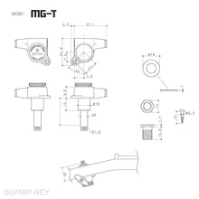 Load image into Gallery viewer, NEW Gotoh SG381-20 MGT Magnum Lock-Trad 3+3 Grover Style Button 3x3 BK - BLACK