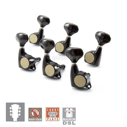 NEW Gotoh SGL510Z-L5 MG Set L3+R3 LOCKING Tuners, 1:21 Gear Ratio, 3x3 - BLACK