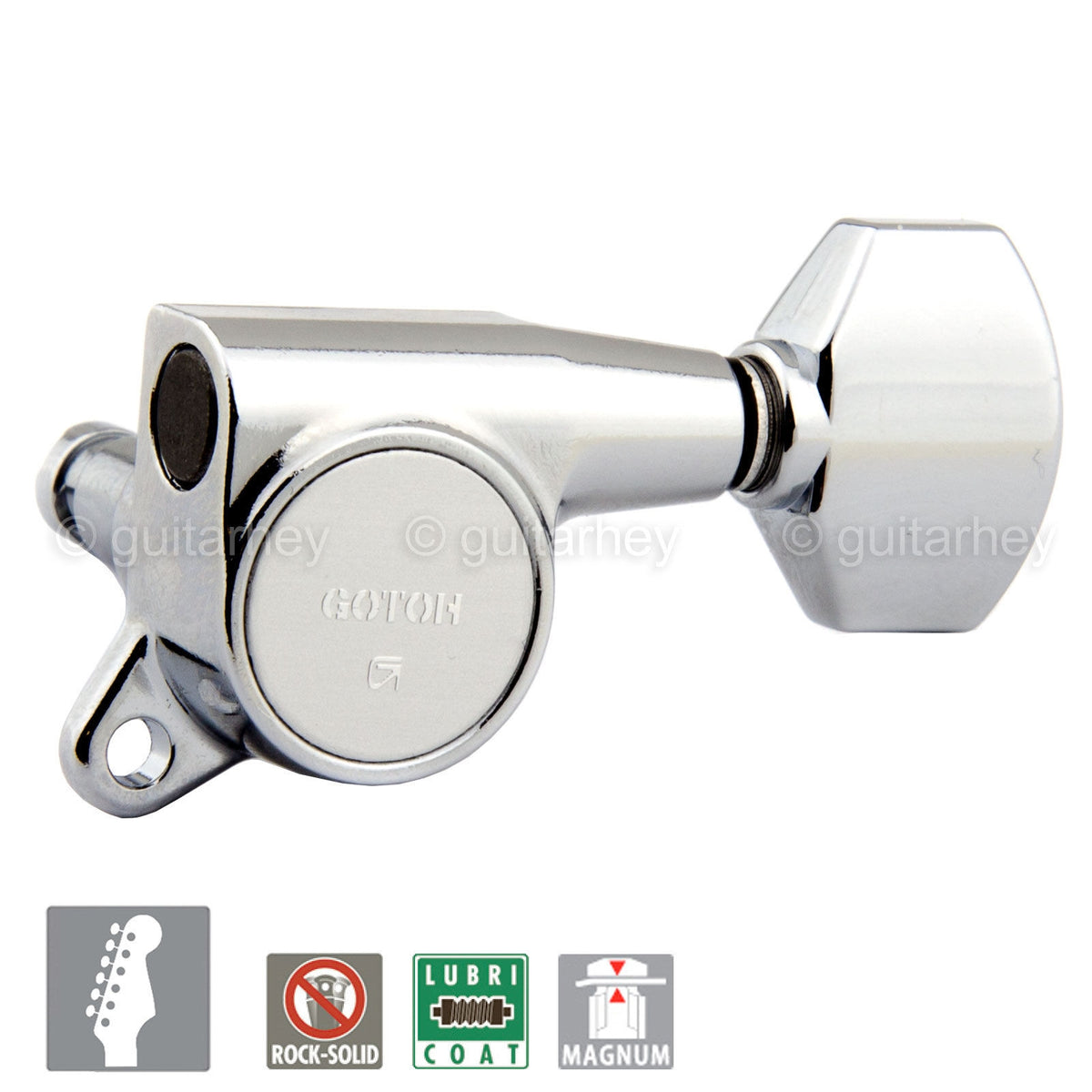 NEW Gotoh SG381-07 MG Magnum Locking Set 6 in line Tuners Right Handed - CHROME