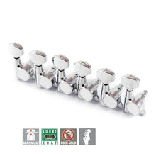 Carregar imagem no visualizador da galeria, NEW Gotoh SG381-07 MG Magnum Locking Set 6 in line Tuners Right Handed - CHROME