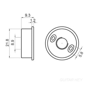 NEW Electrosocket Round Retrofit Jackplate for Telecaster Tele Guitar Jack BLACK