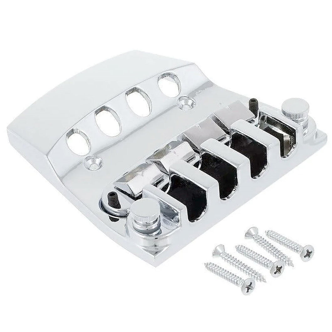 NEW - Ricky-Style Bass Bridge and Tailpiece for Rickenbacker® - CHROME