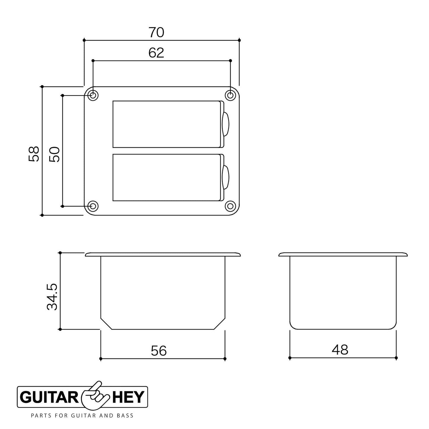 NEW Gotoh BB-04W Double 9 Volt Battery Compartment Box 18V Deluxe JAPAN - BLACK