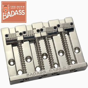 NEW Leo Quan® Badass II™ 4-String Bass Bridge - Grooved Saddles - NICKEL