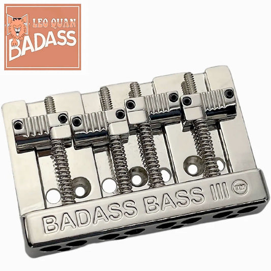 NEW Leo Quan® Badass® Bass III BRIDGE for Fender Precision Jazz GROOVED - NICKEL