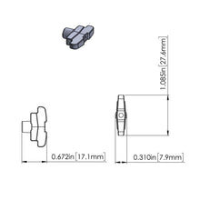 Carregar imagem no visualizador da galeria, Hipshot Tuners Schaller Mini M6 Style w/ IMPERIAL Buttons D03 Set 3x3 - CHROME