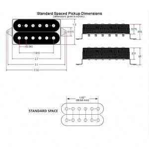 NEW DiMarzio DP281 Rainmaker Neck Guitar Humbucker Standard Spaced - BLACK