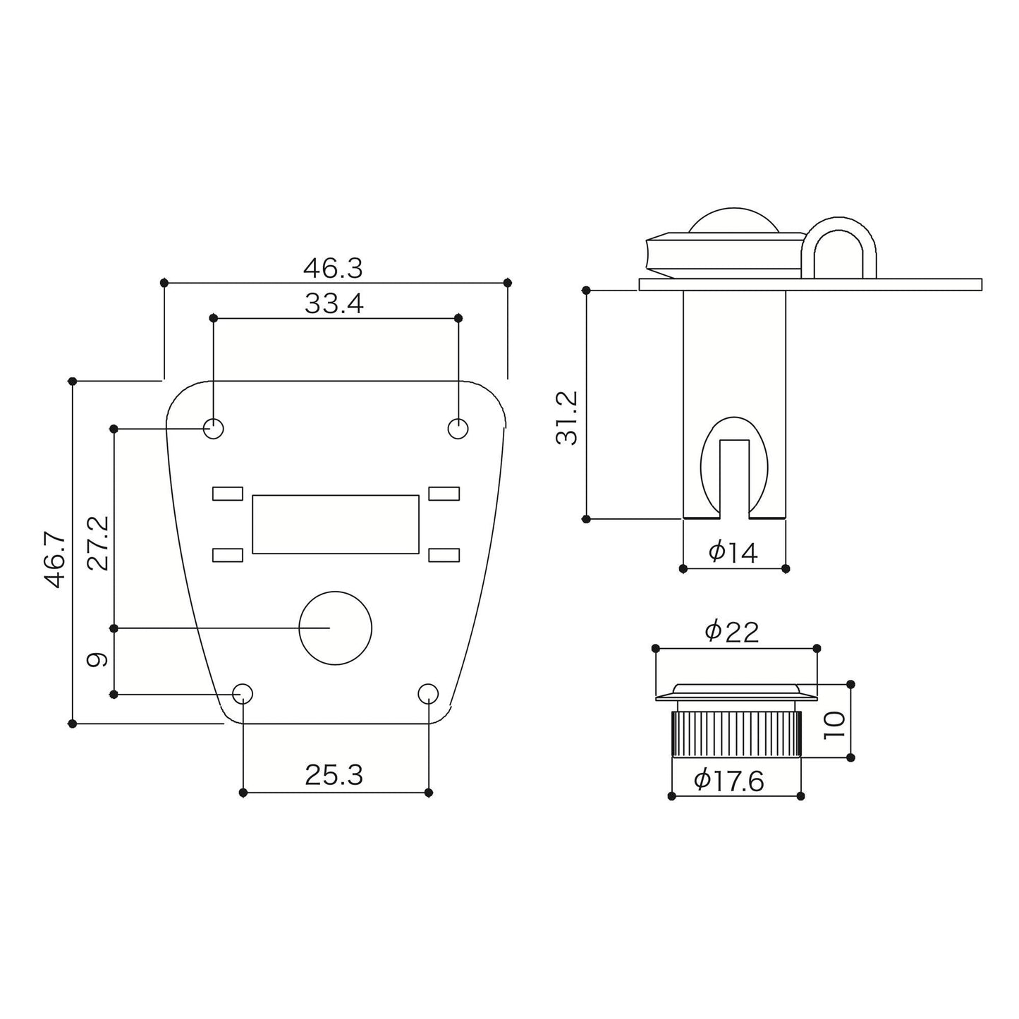 NEW Gotoh FB30 4 InLine Clover Leaf Bass Tuners Vintage Fender Style COSMO BLACK