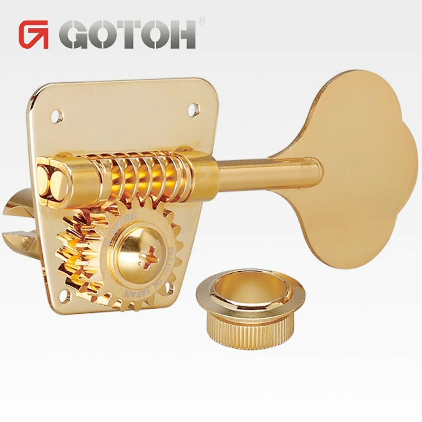 NEW Gotoh FB30 4 In-Line Clover Leaf Bass Tuners Vintage Fender Style - GOLD