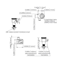 Load image into Gallery viewer, NEW Hipshot Non Stag Tuners Kit Fender® Directrofit™ LOCKING OVAL Buttons, GOLD